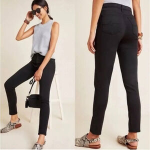 Adriano Goldschmeid Black The Abbey Ankle Mid Rise Super Skinny Ankle Jeans 27